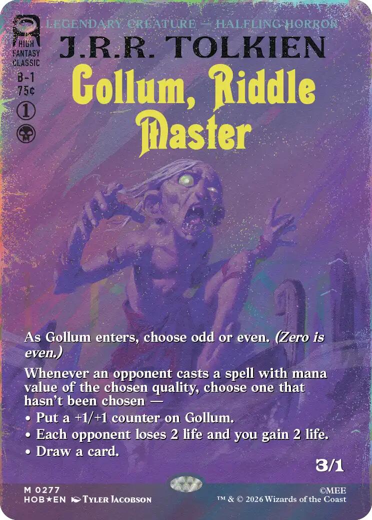 Gollum, Riddle Master (Borderless) (Surge Foil)