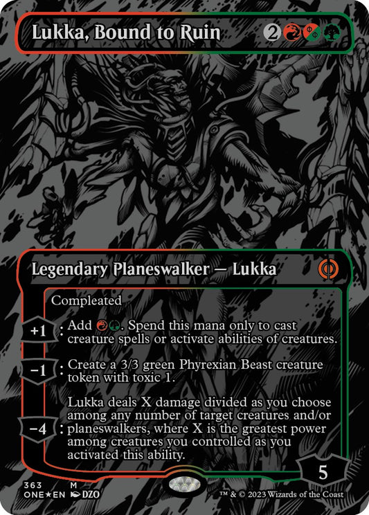 Lukka, Bound to Ruin (Oil Slick Raised Foil) [ONE - 363]