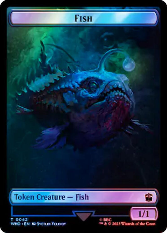 Fish // Food (0059) Double-Sided Token (Surge Foil) [WHO - 42 // 59]