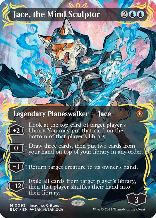 Jace, the Mind Sculptor (Borderless) (Raised Foil) [BLC - 93]
