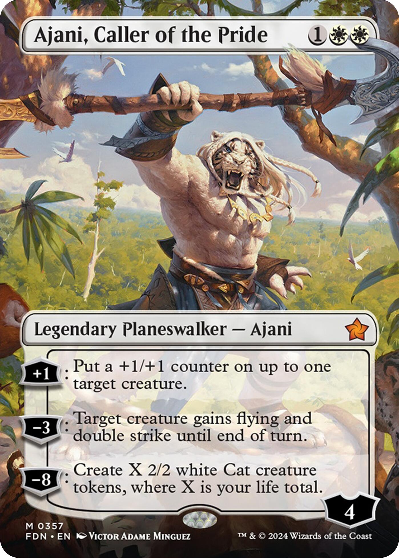 Ajani, Caller of the Pride (Borderless) [FDN - 357]