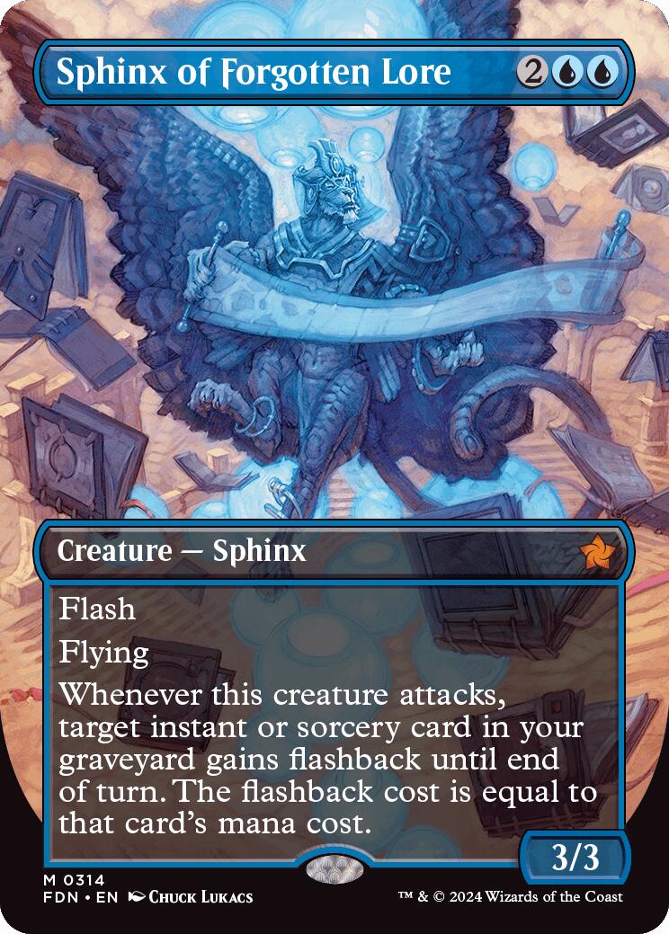Sphinx of Forgotten Lore (Borderless) [FDN - 314]
