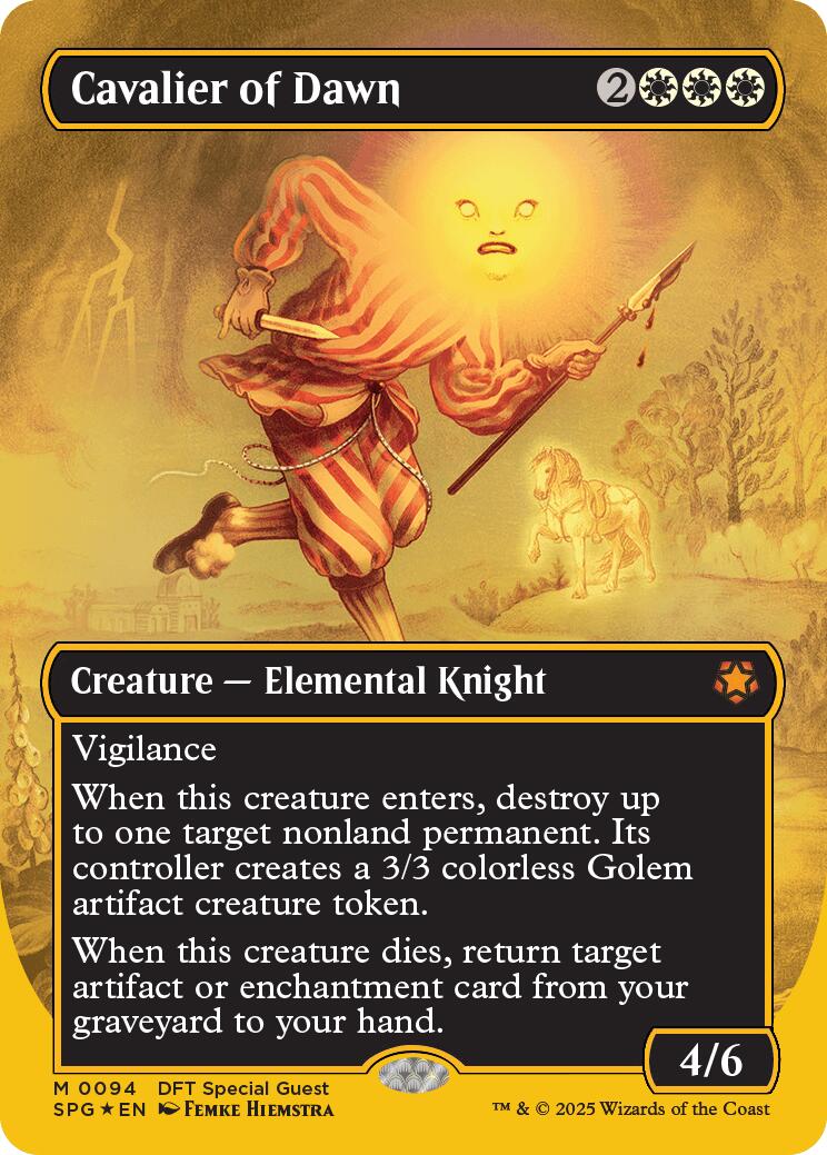 Cavalier of Dawn (Borderless) (First-Place Foil)