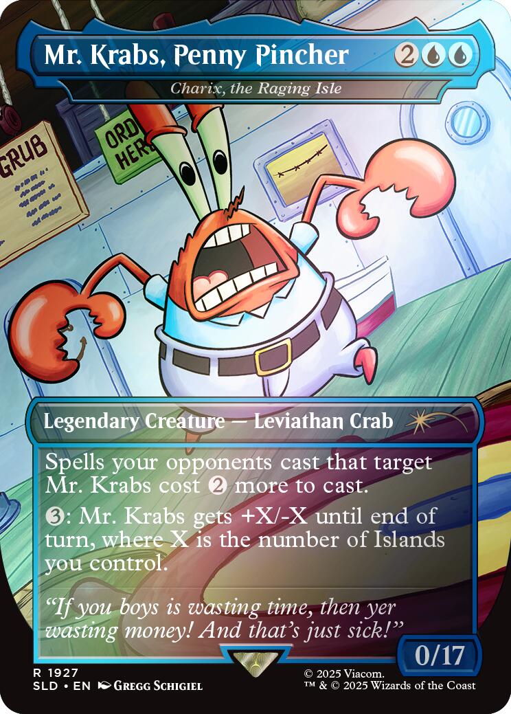 Mr. Krabs, Penny Pincher - Charix, the Raging Isle (Rainbow Foil) [SLD - 1927]