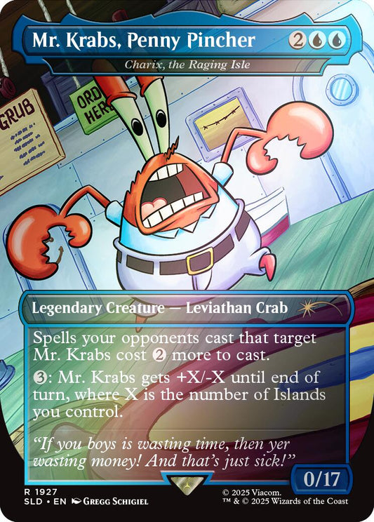 Mr. Krabs, Penny Pincher - Charix, the Raging Isle (Rainbow Foil) [SLD - 1927]