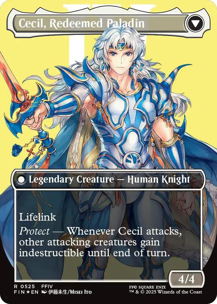 Cecil, Dark Knight (Borderless) (Surge Foil) (Back)