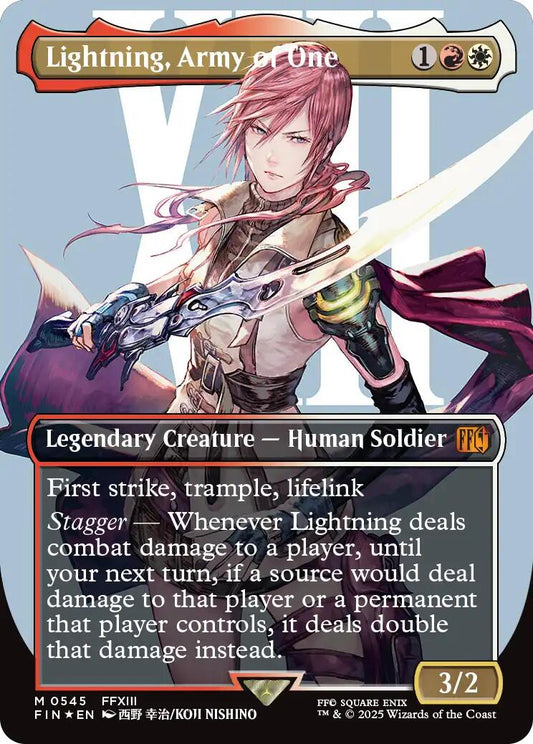 Lightning, Army of One (0545) (Borderless) (Surge Foil) [FIN - 545]
