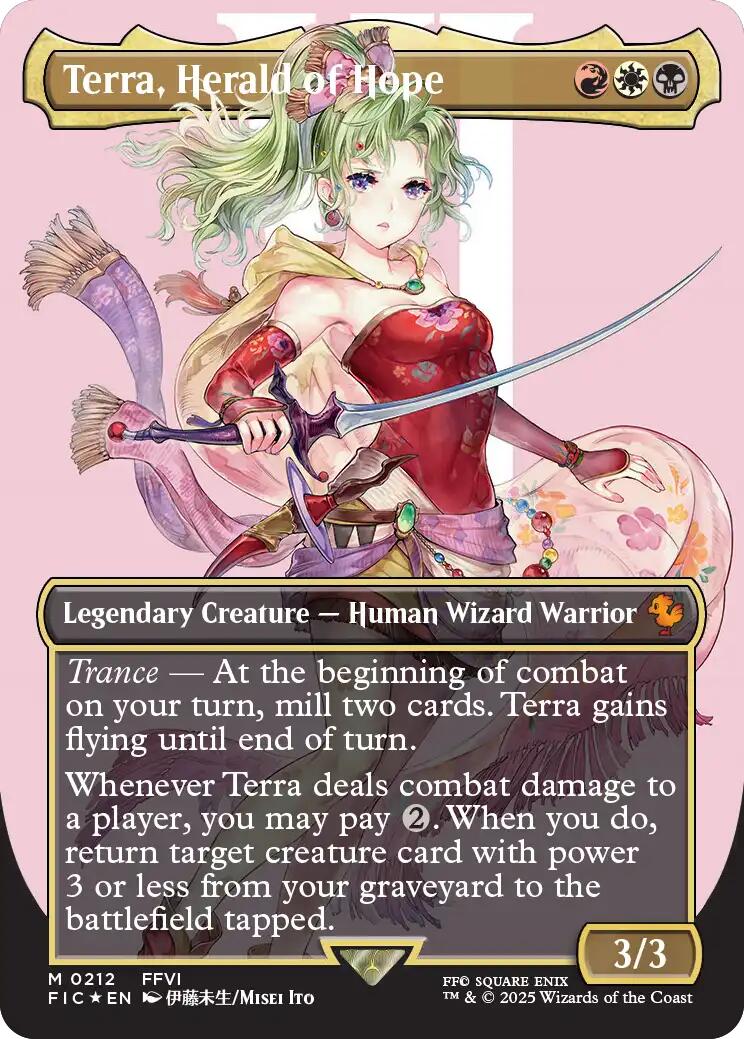 Terra, Herald of Hope (Borderless) (Surge Foil) [FIC - 212]
