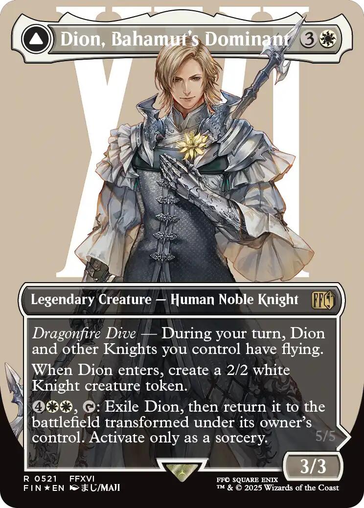Dion, Bahamut's Dominant (Borderless) (Surge Foil) [FIN - 521]