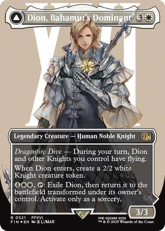 Dion, Bahamut's Dominant (Borderless) (Surge Foil) [FIN - 521]