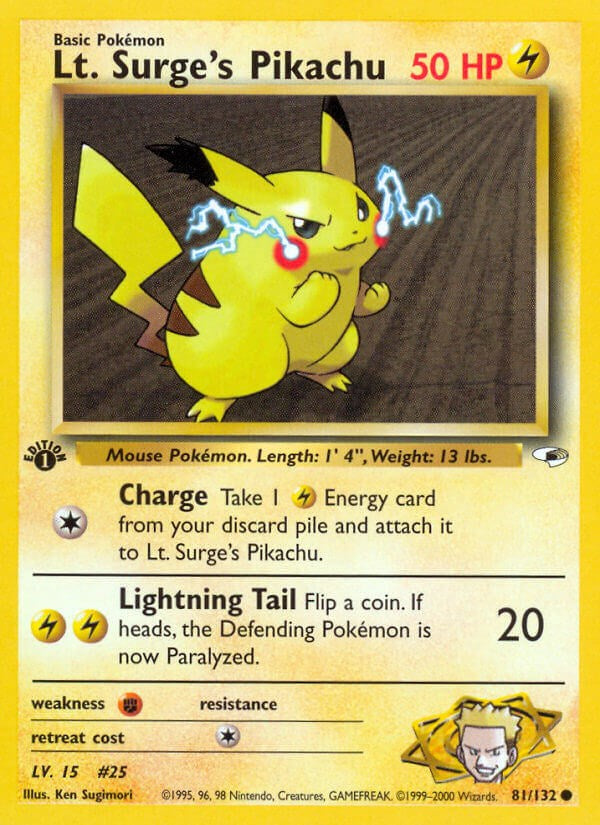 Lt. Surge's Pikachu [G1 - 081]